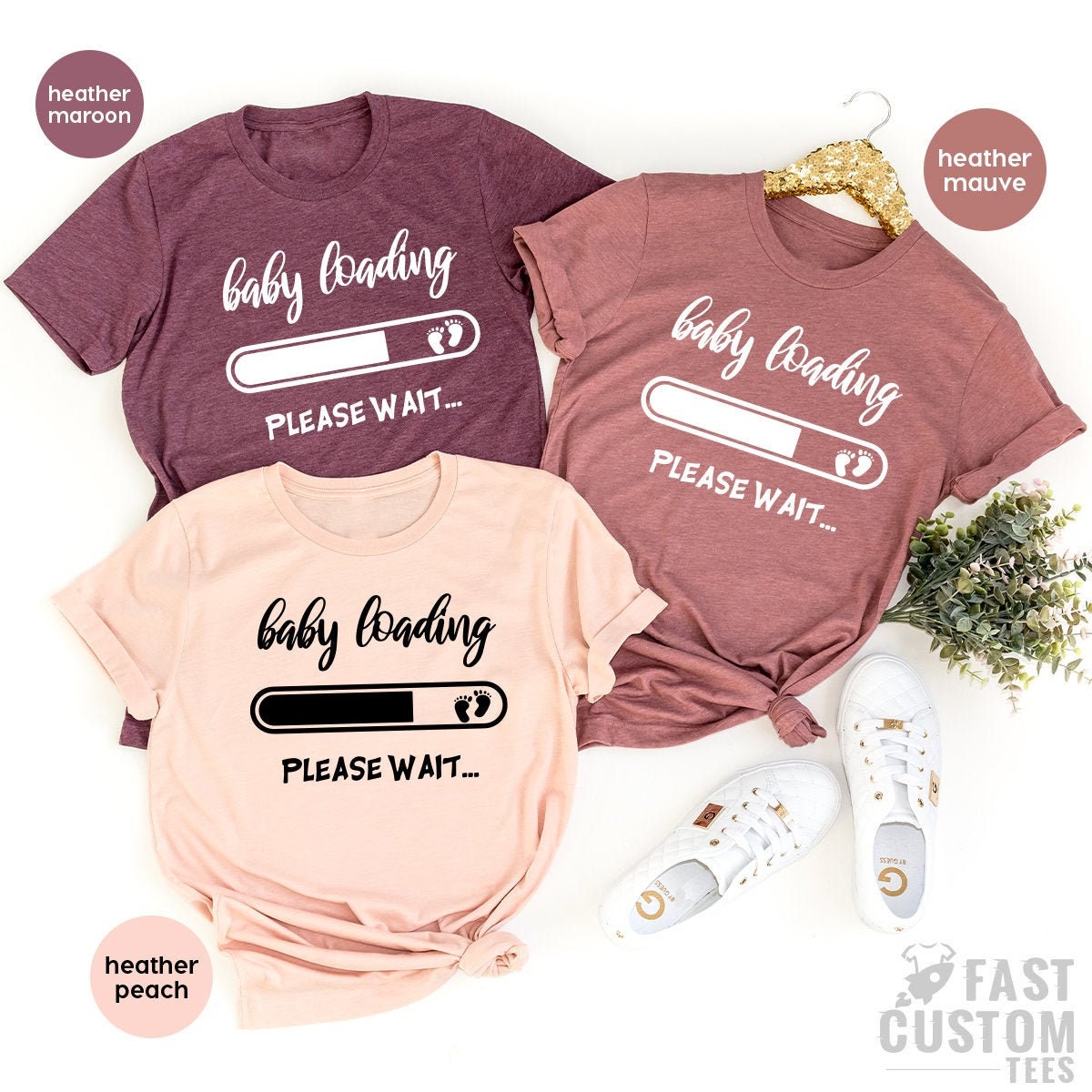 Funny Pregnant Shirt, Baby Loading Tshirt, Pregnancy T-Shirt, Gift for New Mom, New Mama Gifts, Mom to Be Shirt, First Mothers Day