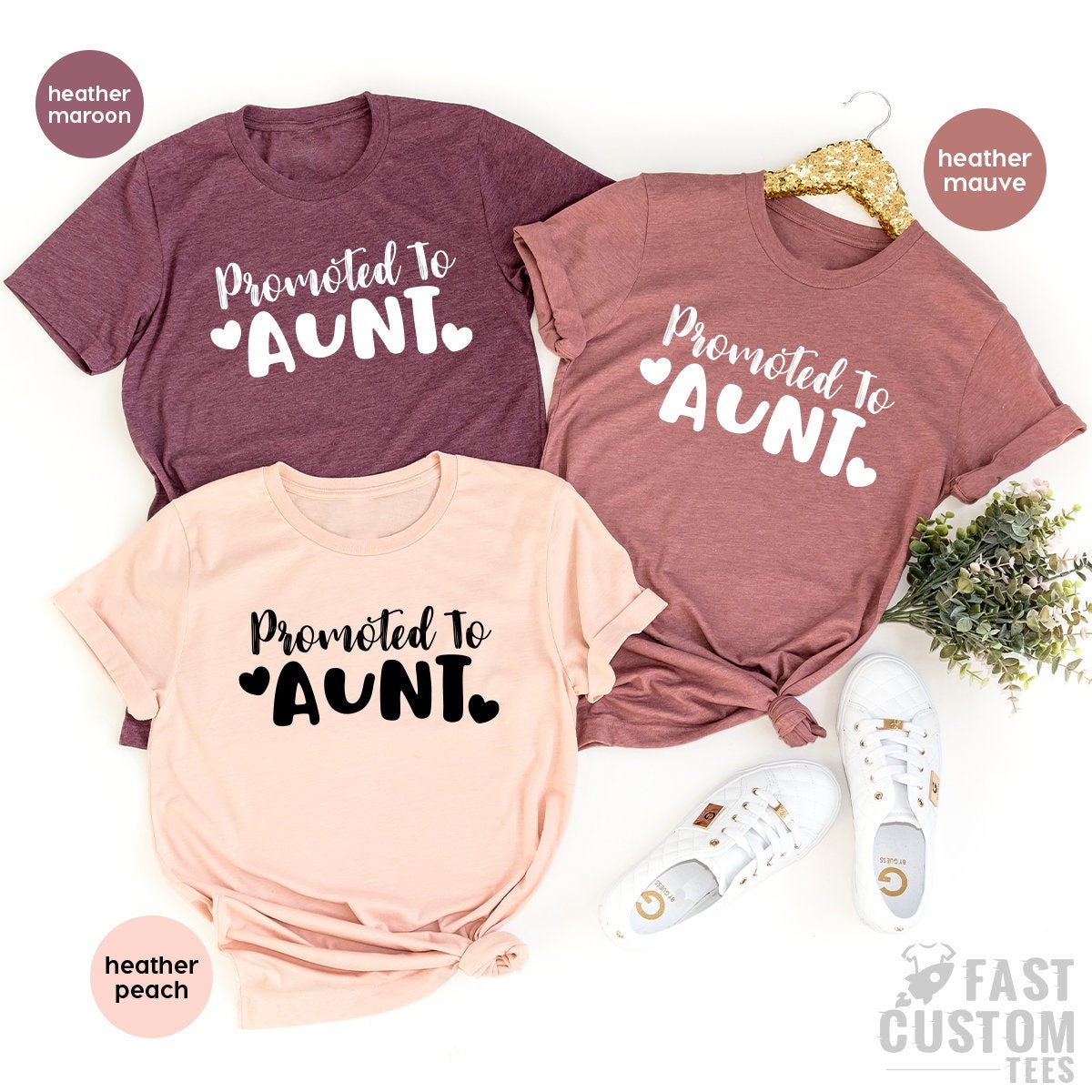 Promoted To Aunt T-Shirt, Cute Auntie Shirt, Best Auntie T Shirt, Cool Sister Shirt, Aunt To Be Shirt, Gift For Auntie, New Auntie Gift - Fastdeliverytees.com