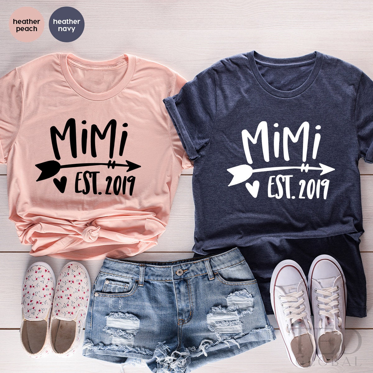 Mimi TShirt, New Mimi Gift, Grandmother T-Shirt, Grandma Reveal TShirt, Nana To Be Shirt, Pregnancy Announcement Tee, Mimi Est Custom Shirts - Fastdeliverytees.com