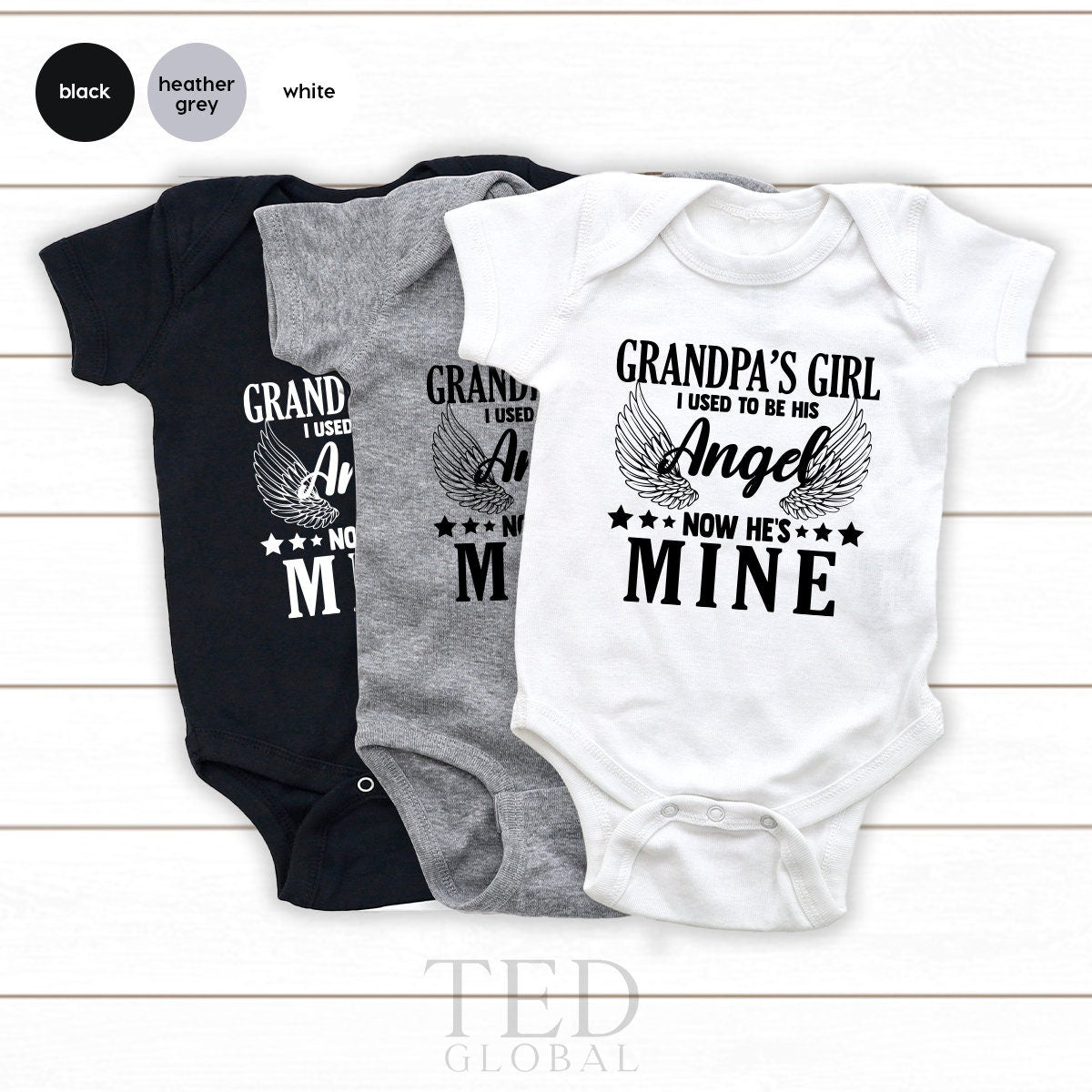 Grandfather Memorial T-Shirt, Bereavement T Shirt, Grandad Remembrance TShirt, Rest In Peace Shirt, Grandpa's Girl Shirt, Angel Wings Tees - Fastdeliverytees.com