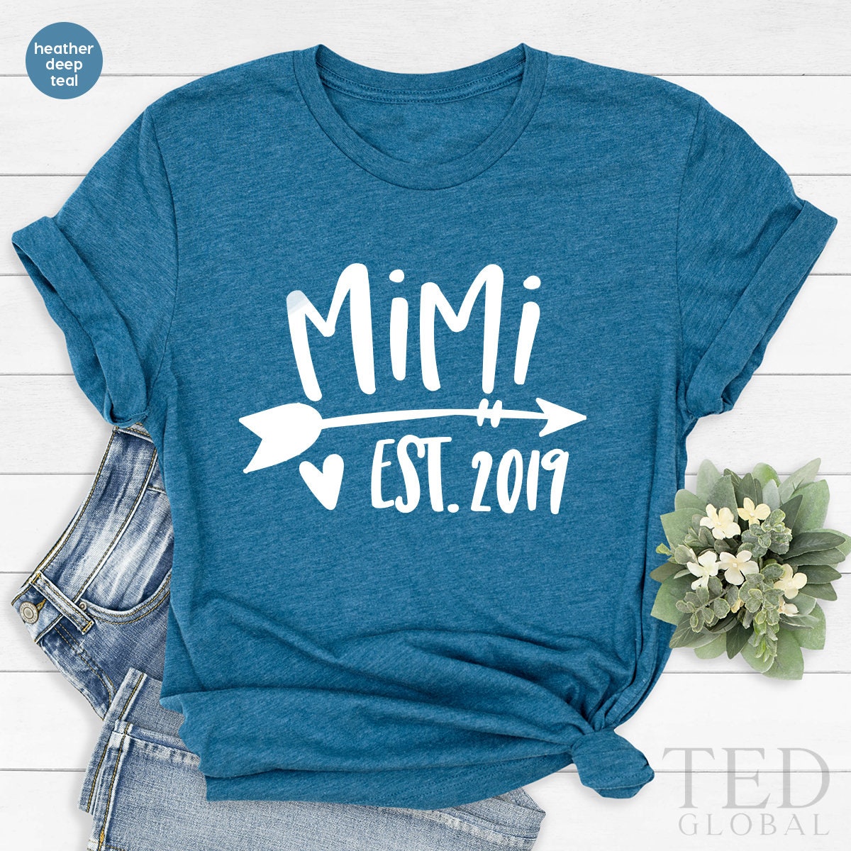Mimi TShirt, New Mimi Gift, Grandmother T-Shirt, Grandma Reveal TShirt, Nana To Be Shirt, Pregnancy Announcement Tee, Mimi Est Custom Shirts - Fastdeliverytees.com