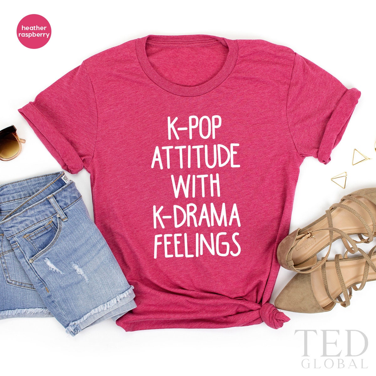 K-pop Lover Shirt, Kpop TShirts, Drama Addict T Shirt, K-pop Attitude With K-Drama Feelings Shirt, Korean Drama Tees, Gift For Korea Lover - Fastdeliverytees.com