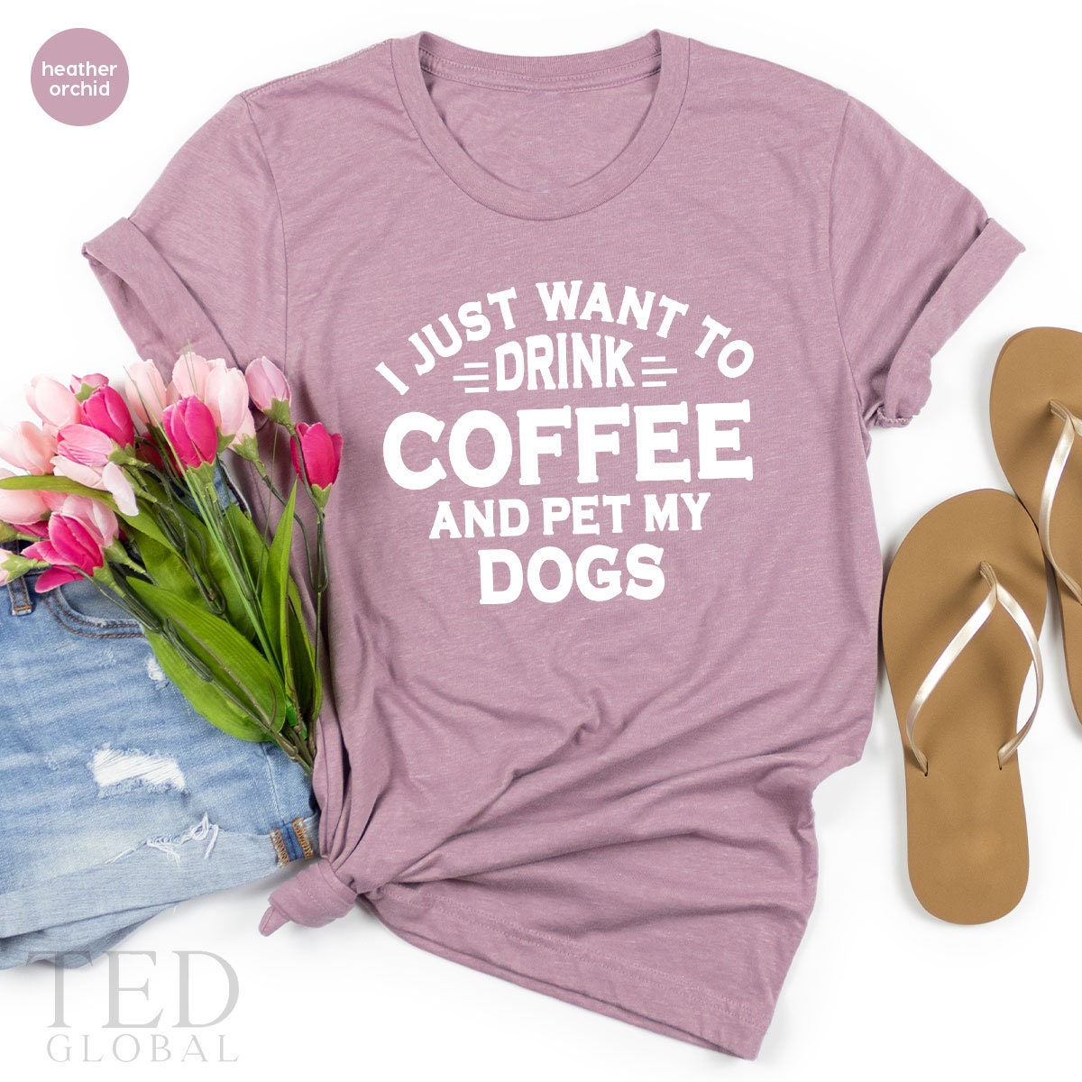 Coffee Lover Shirt, Dog Owner Gift, Pet Lovers T Shirt, Drink Coffee & Pet My Dogs Tee, Dog Mom TShirt, Gift For Dog Lover, Dog Quote Shirt - Fastdeliverytees.com