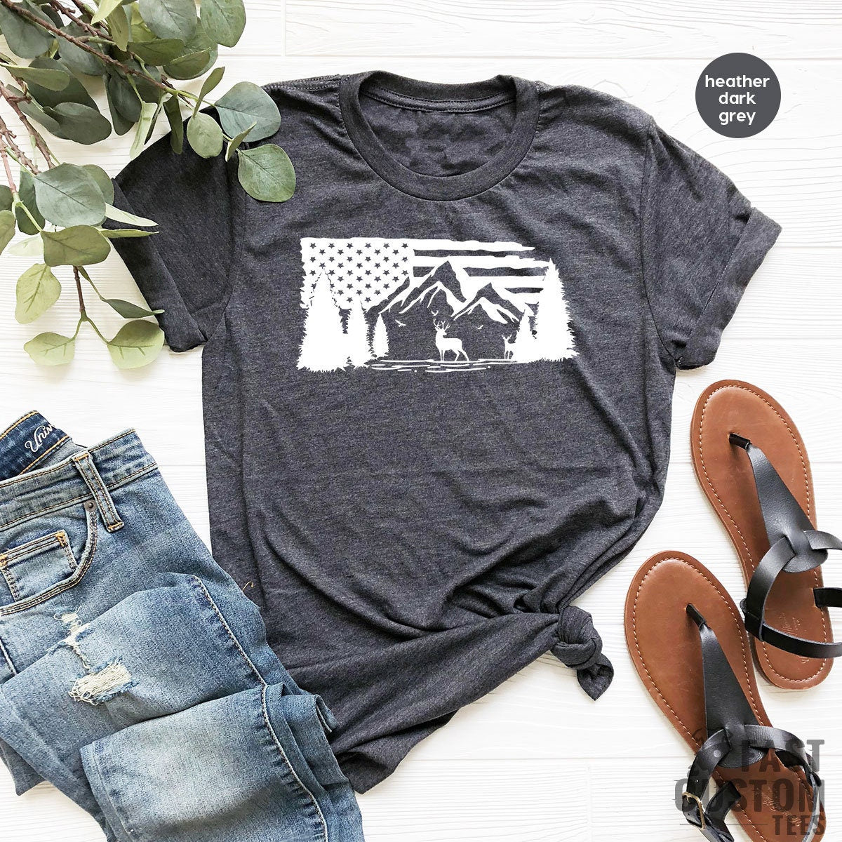 USA Mountain Tshirt, Hiking T Shirt, Camp Gifts, Outdoor Shirts, Vacation T Shirt, Nature Lover Shirt, Gift for Camper