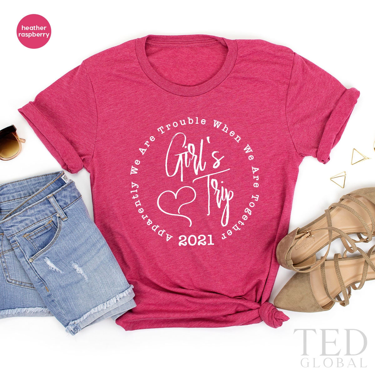 Girls Trip TShirt, Bestie Gift, Girls Party, Best Friend Vacation Shirt, Apparently We Are Trouble, Funny Girls Trip Gift,Best Friends Shirt - Fastdeliverytees.com