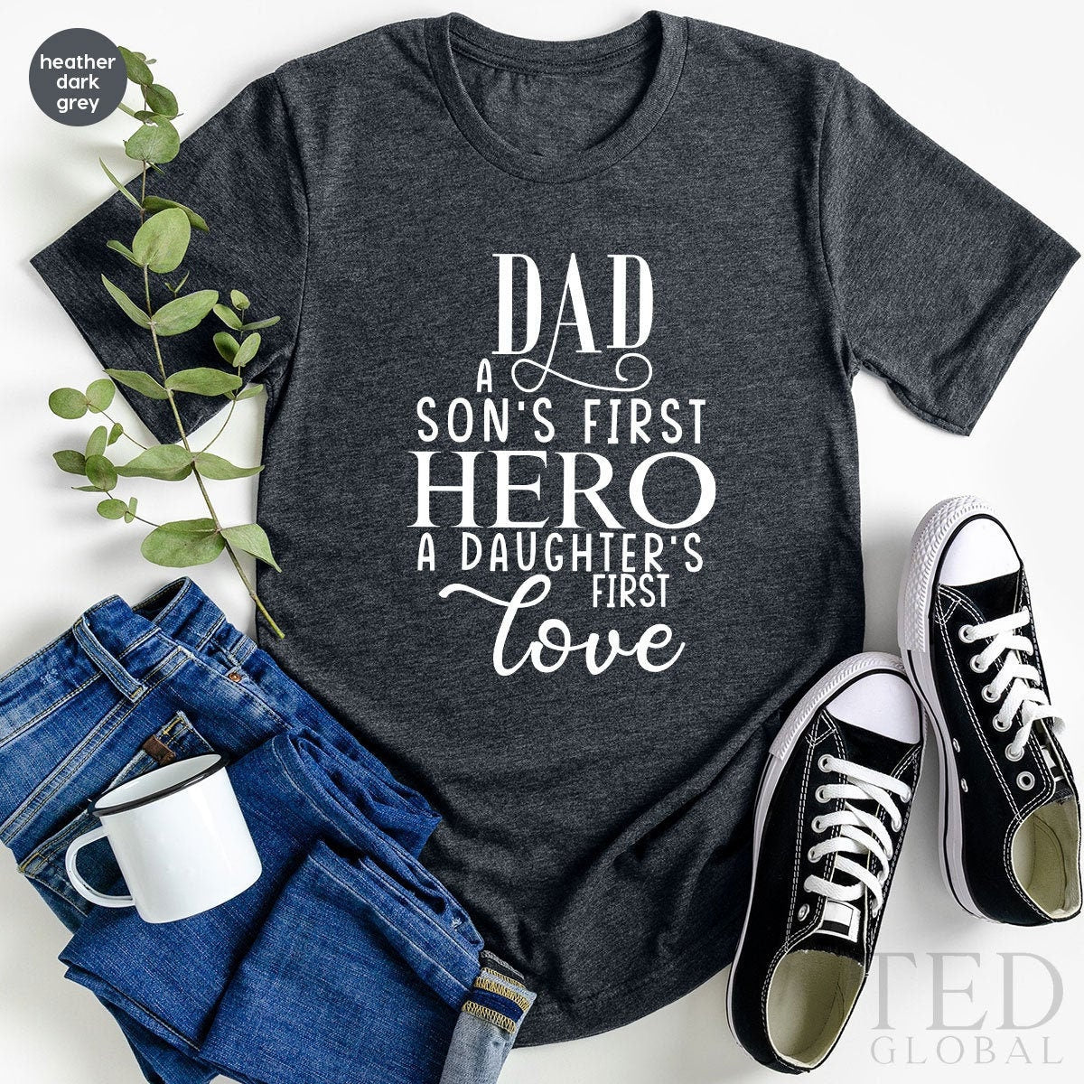 Dad Shirt, Sons First Hero Shirt, Fathers Day Shirt, Best Dad Shirt, Gifts For Dad From Daughter, Dad Birthday Gift, Girl Dad Shirt - Fastdeliverytees.com
