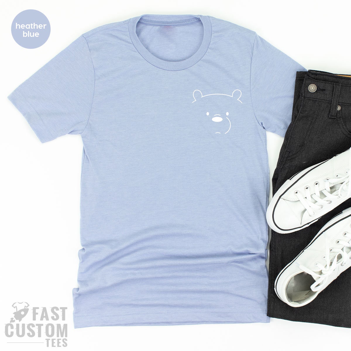 Bear TShirt, Funny Bear Tee, Cute Bear Shirt, Bear Pocket TShirt, Little Bear Shirt, Animal Pocket Shirt, Bear Graphic Tee - Fastdeliverytees.com