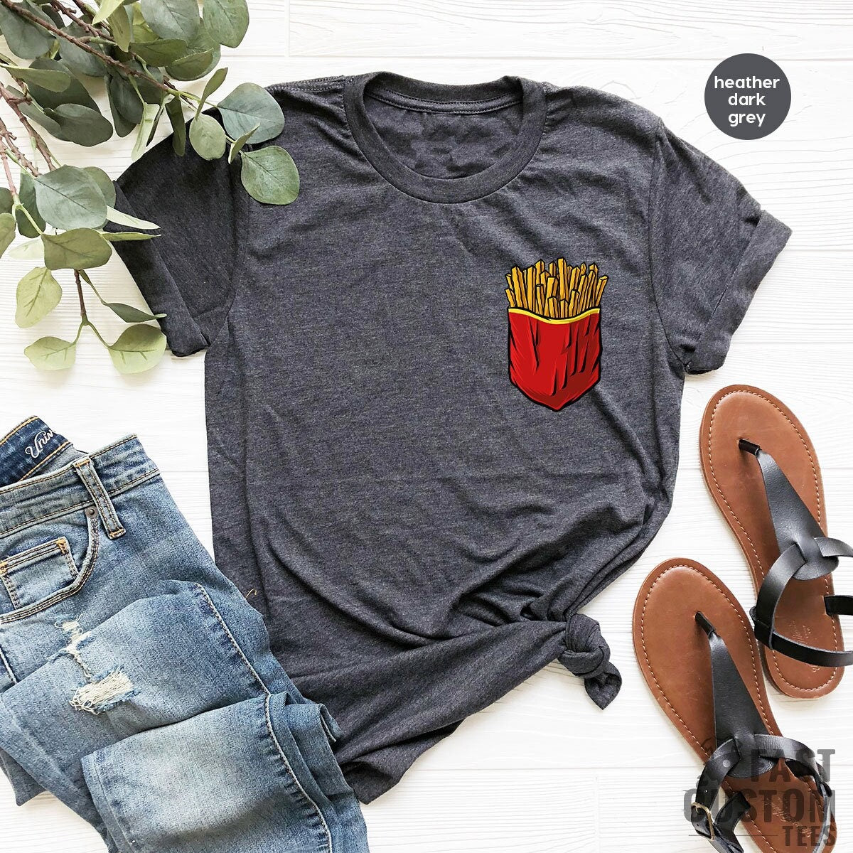 Potato Chips Shirt, French Fries Shirt, Funny Pocket Print Shirt, Food Lover T Shirt, Foodie TShirt, Fast Food T-Shirt - Fastdeliverytees.com