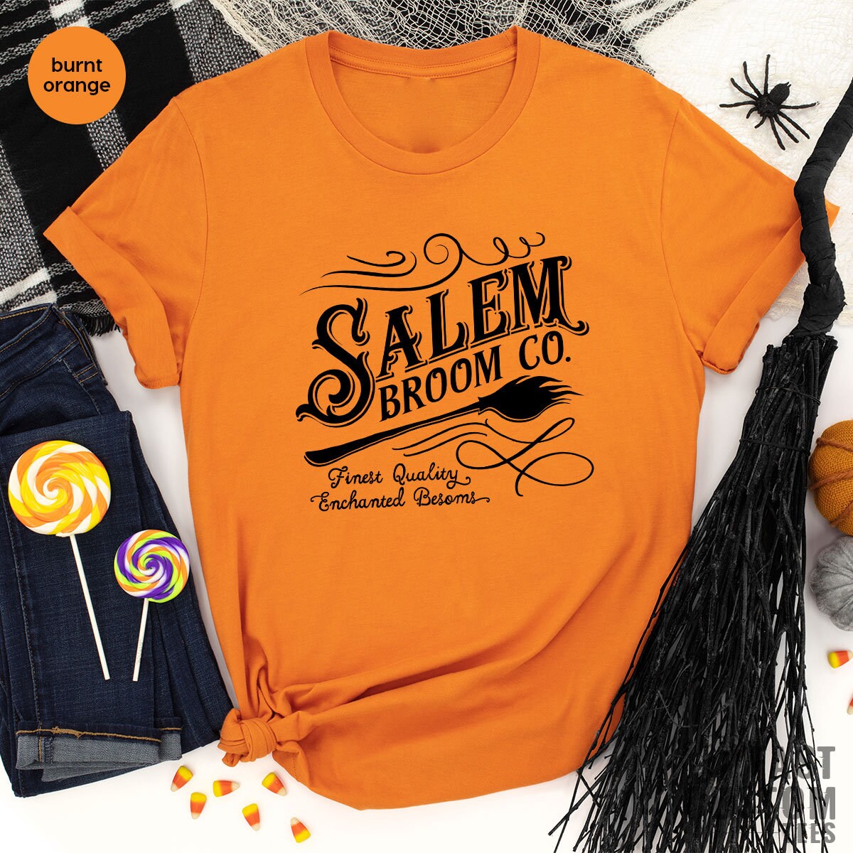 Salem Broom Co Shirt, Funny Halloween Shirt, Witch Shirt, Fall T-Shirt, Halloween Outfit, Witchy Clothing, Halloween Gift Tee - Fastdeliverytees.com