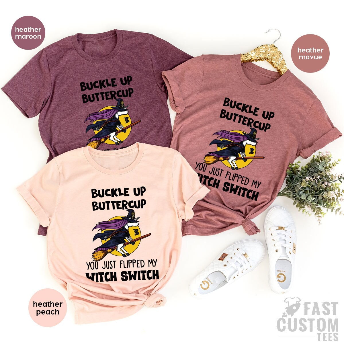 Halloween Witch Shirt, Fall T Shirt, Buckle Up Buttercup You Just Flipped My Witch Switch TShirt, Witchy T-Shirt, Halloween Gift - Fastdeliverytees.com