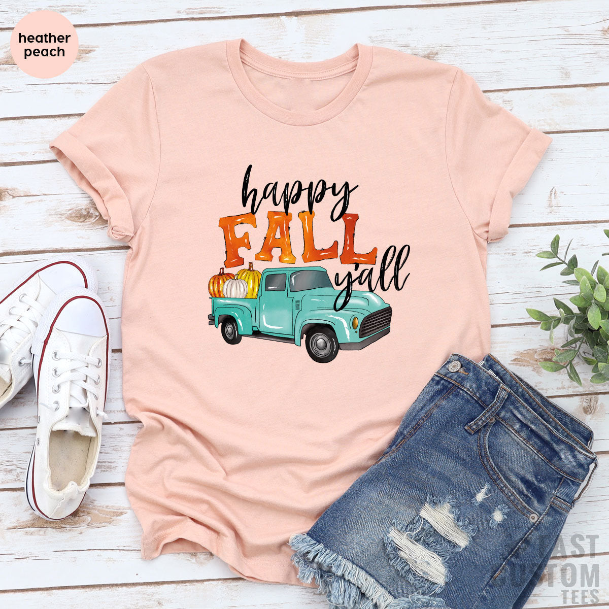 Happy Fall Yall Truck Shirt, Halloween Shirt, Fall Pumpkin Truck Shirt, Autumn Shirt, Pumpkin Tshirt, Thanksgiving Shirt, Thankful Shirts - Fastdeliverytees.com