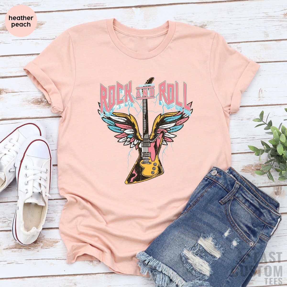 Rock And Roll Shirt, Vintage Shirt, Guitar T-Shirt, Music Lover Shirt, Concert Shirts, Rock Shirt, Band T-Shirt, Retro Rocker Shirt - Fastdeliverytees.com