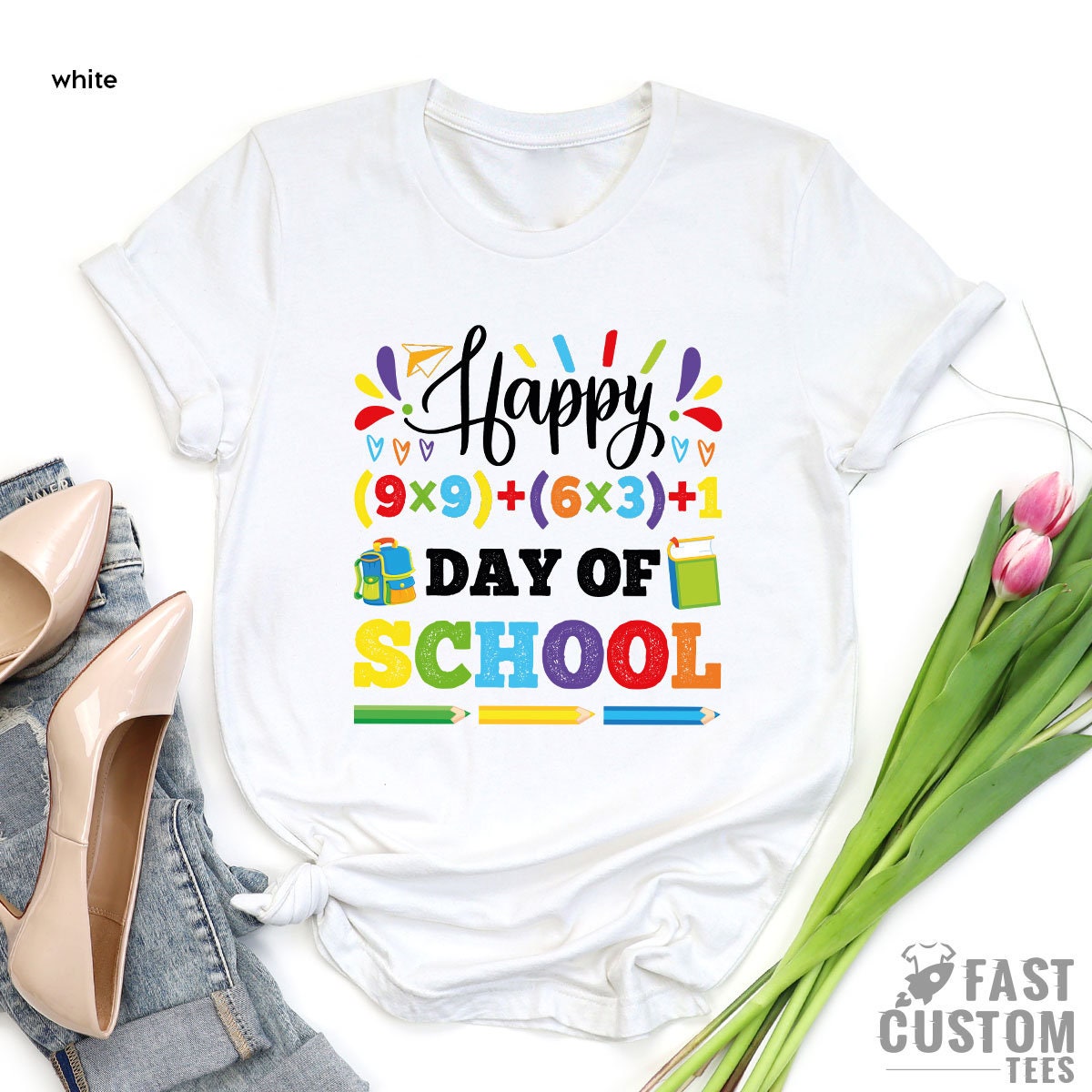 Happy 100th Day Of School Shirt, Back To School Shirt, Funny Teacher  T-Shirt, Teacher Shirt, Kindergarten Shirt, Celebrate 100th Day Shirt