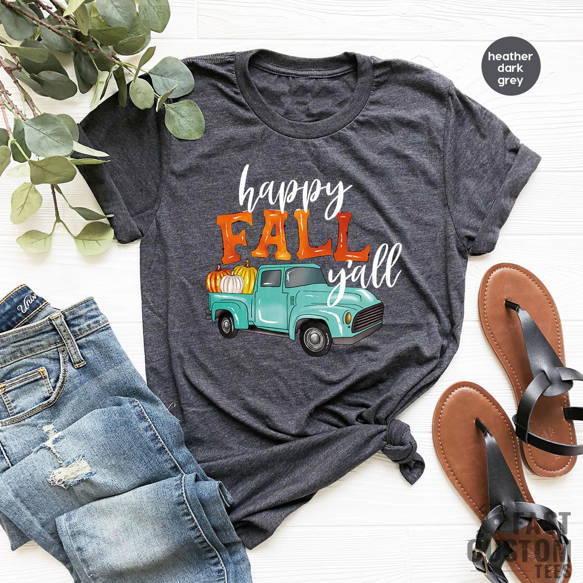 Happy Fall Yall Truck Shirt, Halloween Shirt, Fall Pumpkin Truck Shirt, Autumn Shirt, Pumpkin Tshirt, Thanksgiving Shirt, Thankful Shirts - Fastdeliverytees.com