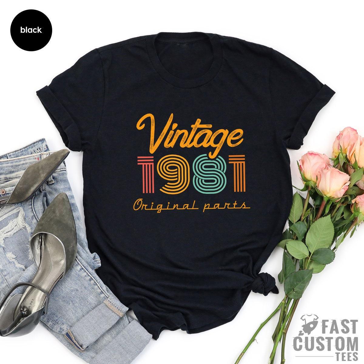 40th Birthday Shirt, Vintage T Shirt, Vintage 1981 Shirt, 40th Birthday Gift For Women, 40th Birthday Shirt Men, Retro Shirt, Vintage Shirts - Fastdeliverytees.com