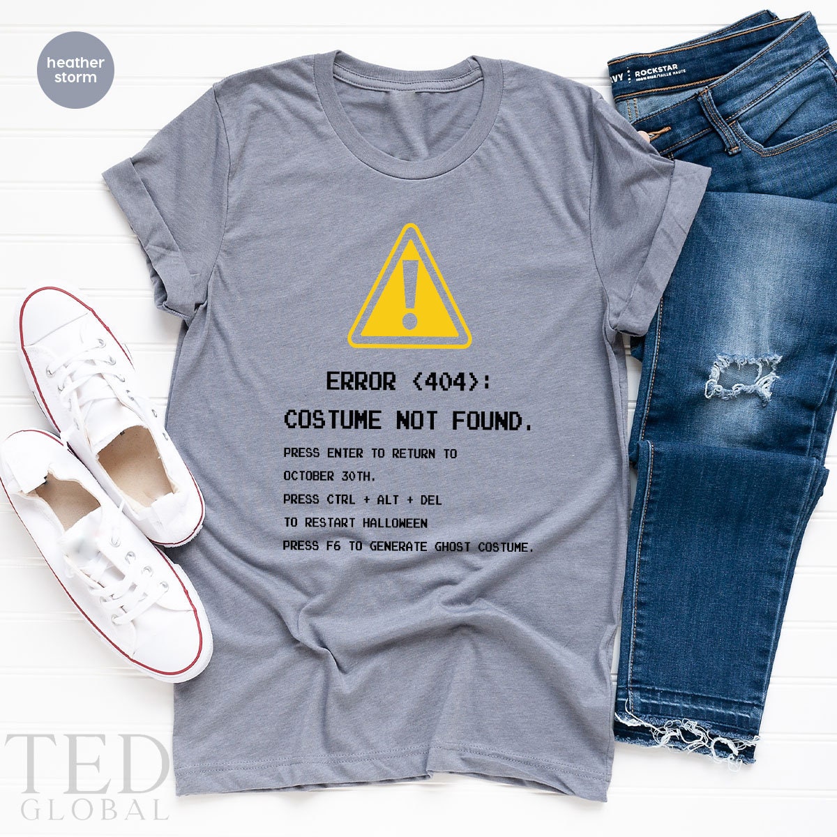 Sarcastic Halloween Shirt, Error 404 T Shirt, Ghost Costume T Shirt, Computer Guy Shirts, Computer Expressions T-Shirt, Gift For Halloween - Fastdeliverytees.com