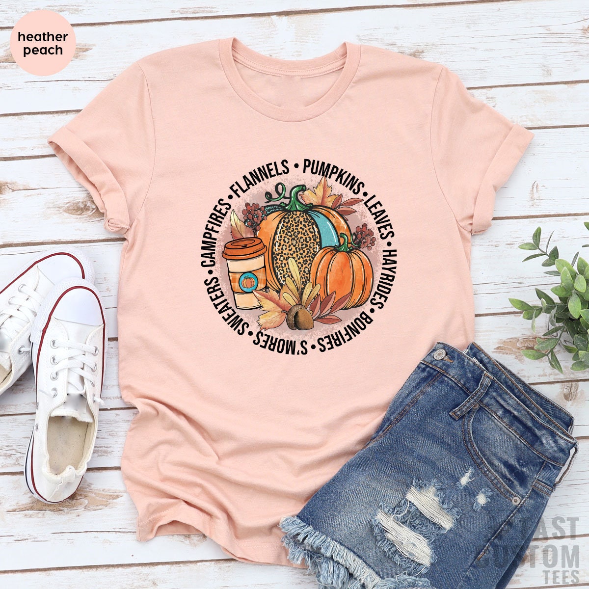 Hay Rides Bon Fires S’mores Sweaters Campfires Flannels Pumpkins Leaves Shirt, Fall T-shirt, Thanksgiving Autumn Shirt, Women Graphic Tee - Fastdeliverytees.com
