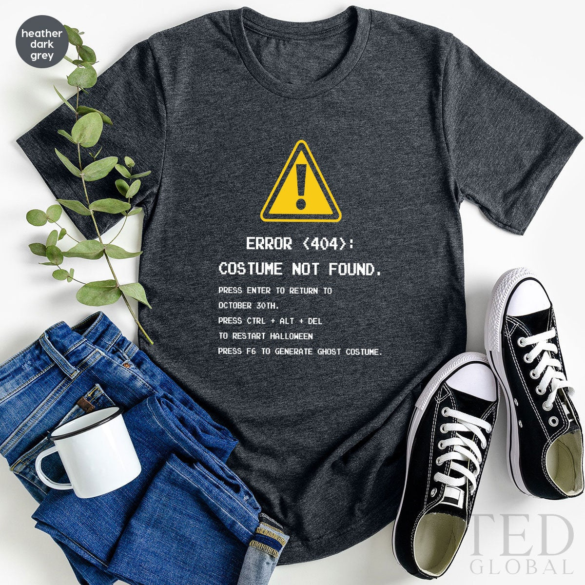 Sarcastic Halloween Shirt, Error 404 T Shirt, Ghost Costume T Shirt, Computer Guy Shirts, Computer Expressions T-Shirt, Gift For Halloween - Fastdeliverytees.com