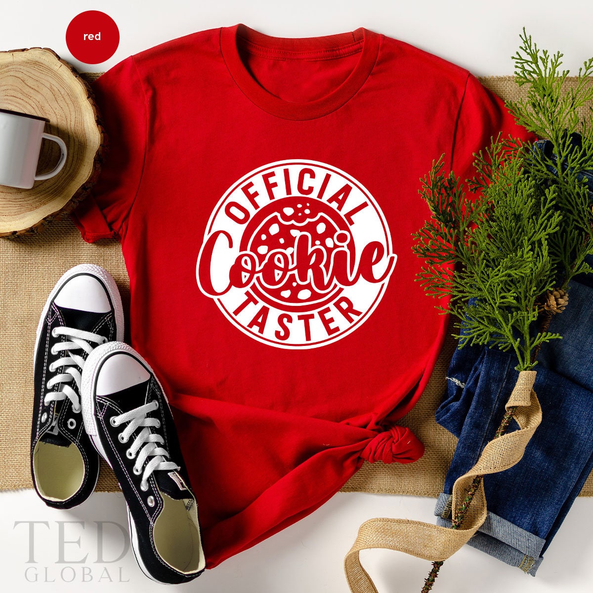 Cute Official Cookie Taster T-Shirt, Family Christmas Shirt, Funny Baking Shirts, Christmas Baking Shirt, Cookie TShirt, Gift For Christmas - Fastdeliverytees.com