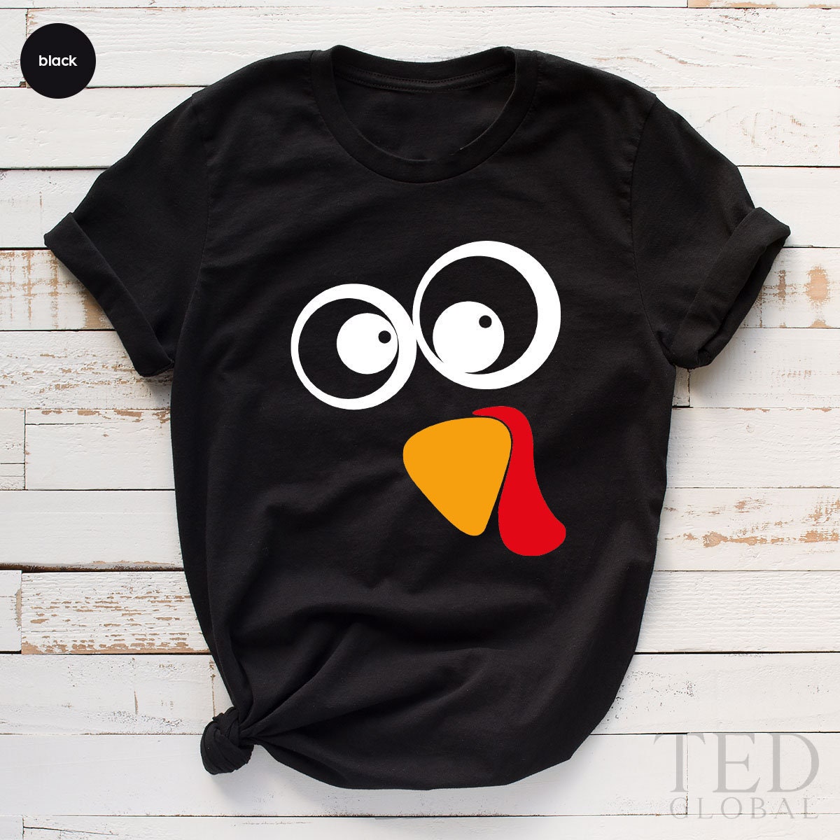 Cute Turkey Face T-Shirt, Coolest Turkey T Shirt, Wine Turkey Family Shirts, Family Thanksgiving Shirt, Fall TShirt, Gift For Thanksgiving - Fastdeliverytees.com