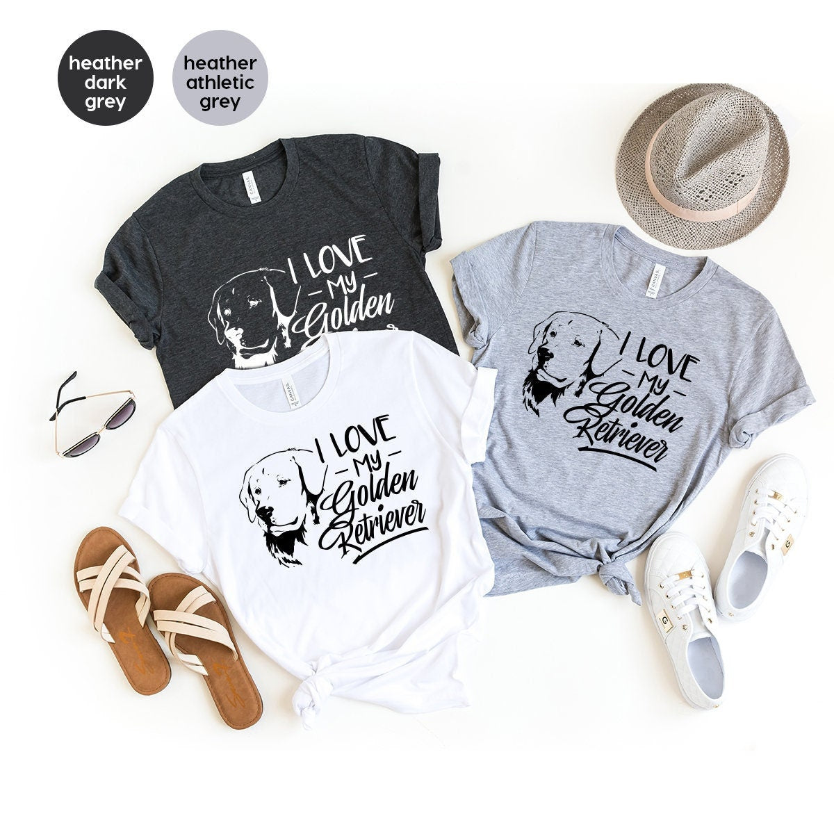 Golden Retriever Shirt, I Love My Golden Retriever Tee, Dog Mom Shirt, Dog Dad T-Shirt, Golden Mama Tee, Gift For Golden Lover - Fastdeliverytees.com