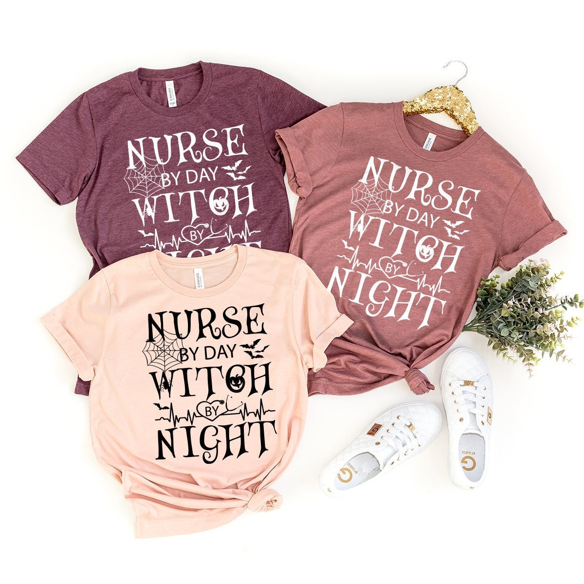 Nurse By Day Witch By Night shirt, Nurse Halloween Tshirt, Nurse Witch Shirt, Witch Sisters Tee, Halloween Graphic Tee, Fall Tshirt - Fastdeliverytees.com