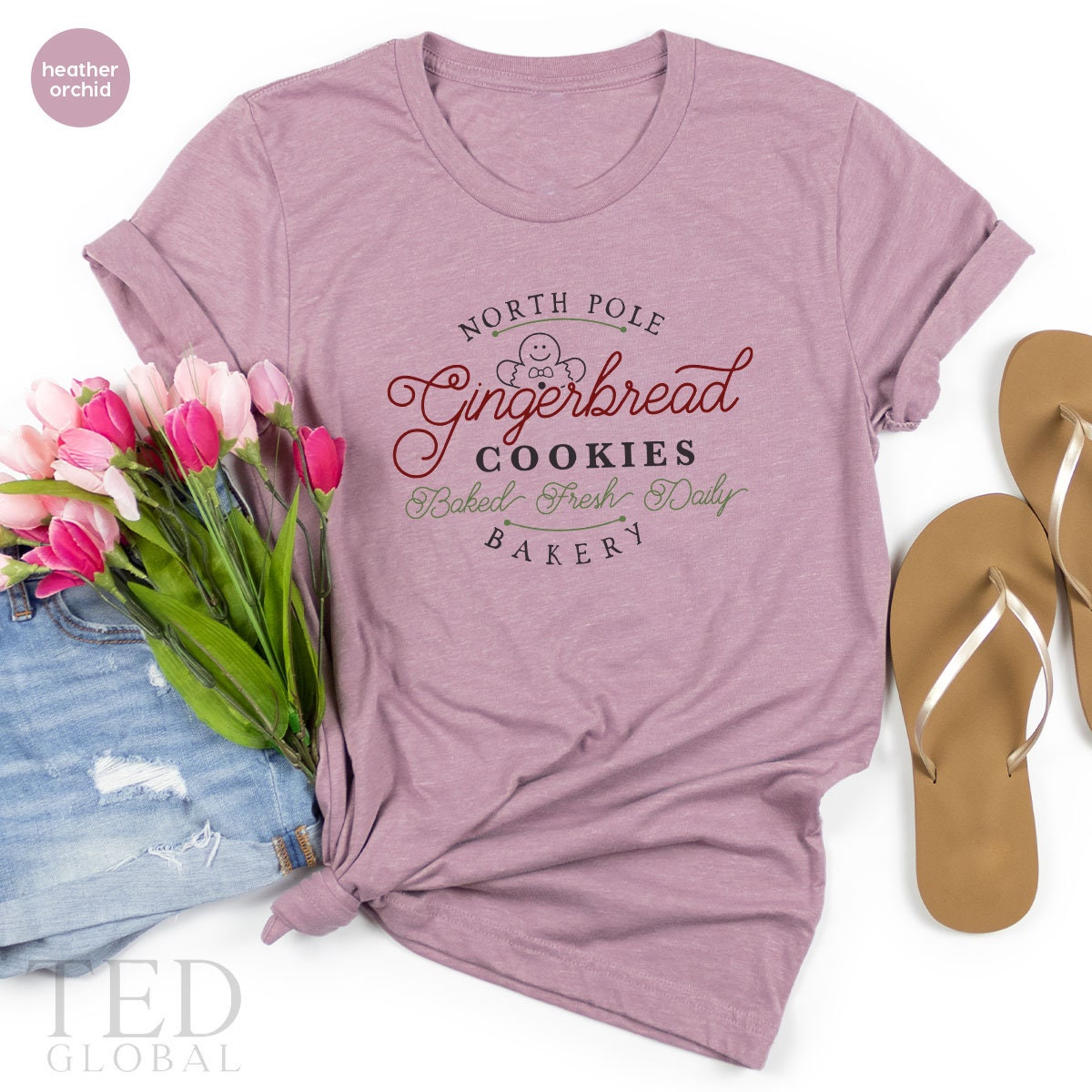 Cute North Pole Cookie Bakery T-Shirt, Happy Christmas T Shirt, Funny Gingerbread Shirts, Baked Fresh Daily Shirt, Gift  For Christmas - Fastdeliverytees.com