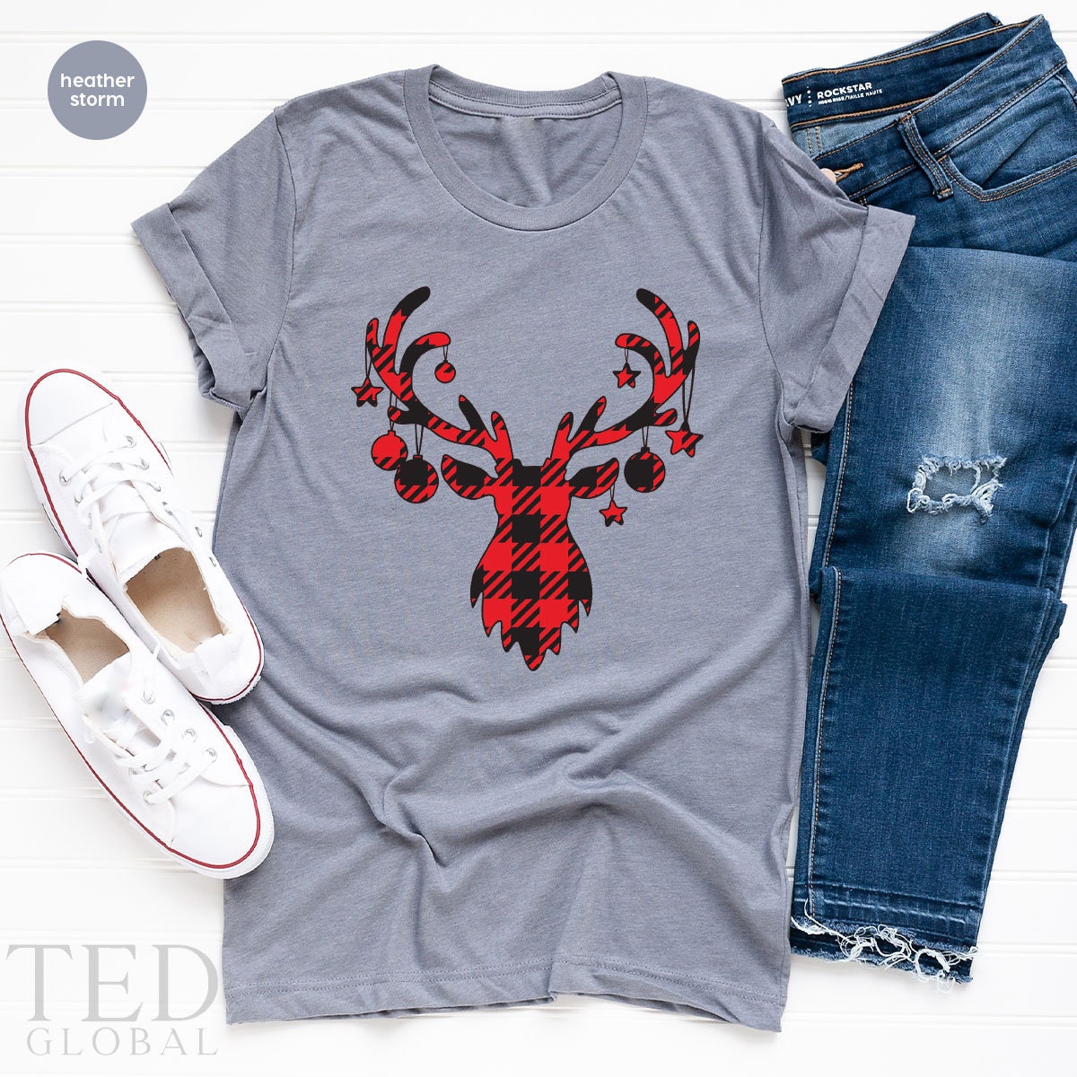 Cute Christmas Pajamas Deer T-Shirt, Family Christmas T Shirt, Holiday Shirts, Happy Winter Shirt, Reindeer Face TShirt, Gift For Christmas - Fastdeliverytees.com