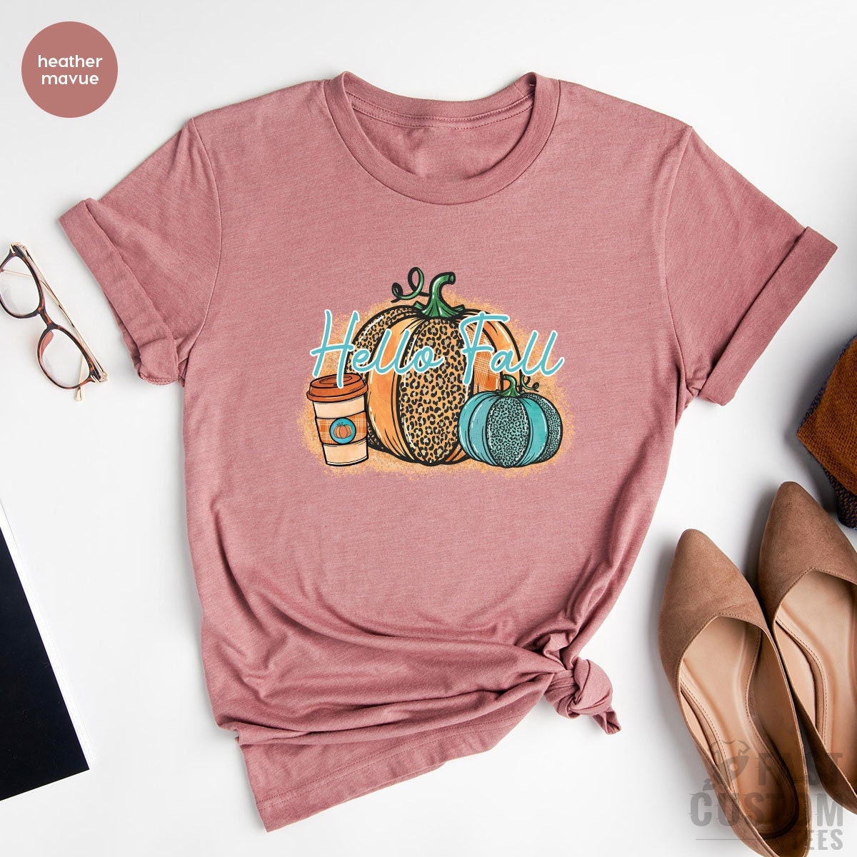 Hello Fall Shirt, Women Fall Shirt, Pumpkin Fall Tee, Cute Autumn Shirt, Thanksgiving Shirt Women, Thankful Family Tee, Fall Blessed Shirt - Fastdeliverytees.com