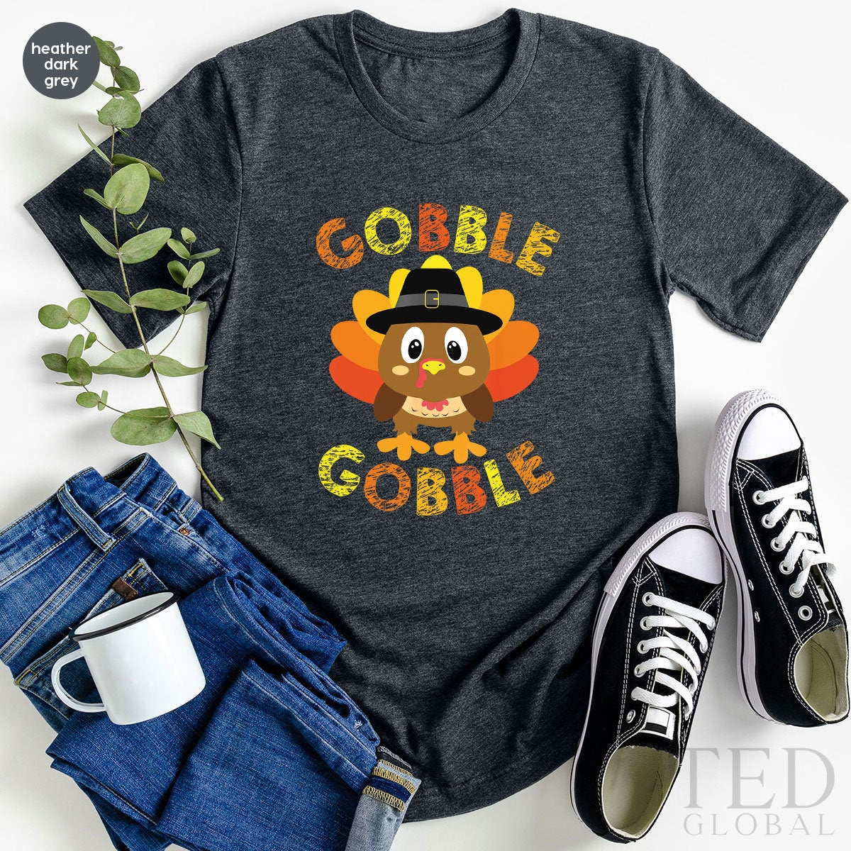 Cute Thanksgiving T-Shirt, Funny Gobble Gobble T Shirt, Family Thanksgiving, Cool Turkey Shirts, Fall Turkey TShirt, Gift For Thanksgiving - Fastdeliverytees.com