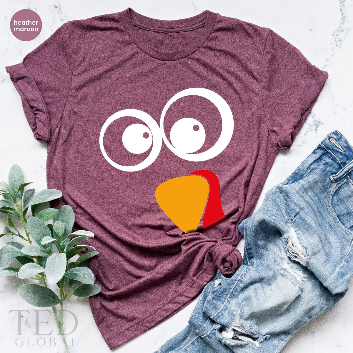 Cute Turkey Face T-Shirt, Coolest Turkey T Shirt, Wine Turkey Family Shirts, Family Thanksgiving Shirt, Fall TShirt, Gift For Thanksgiving - Fastdeliverytees.com
