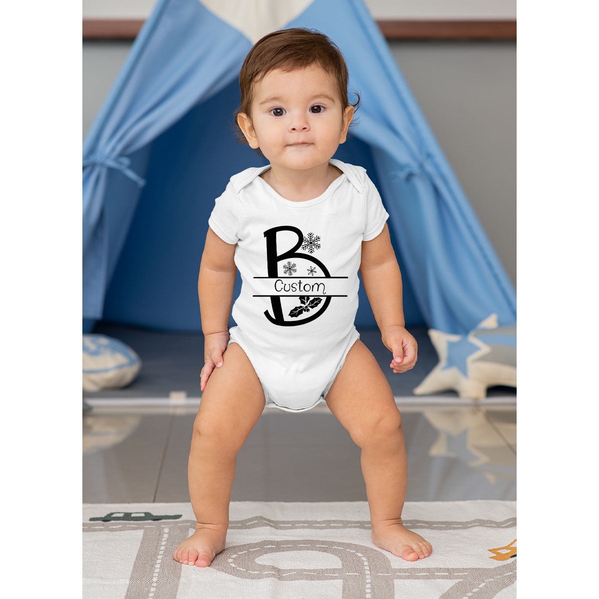 Custom Christmas T-Shirt, White Peach Design Shirt, Christmas Personalized Shirt